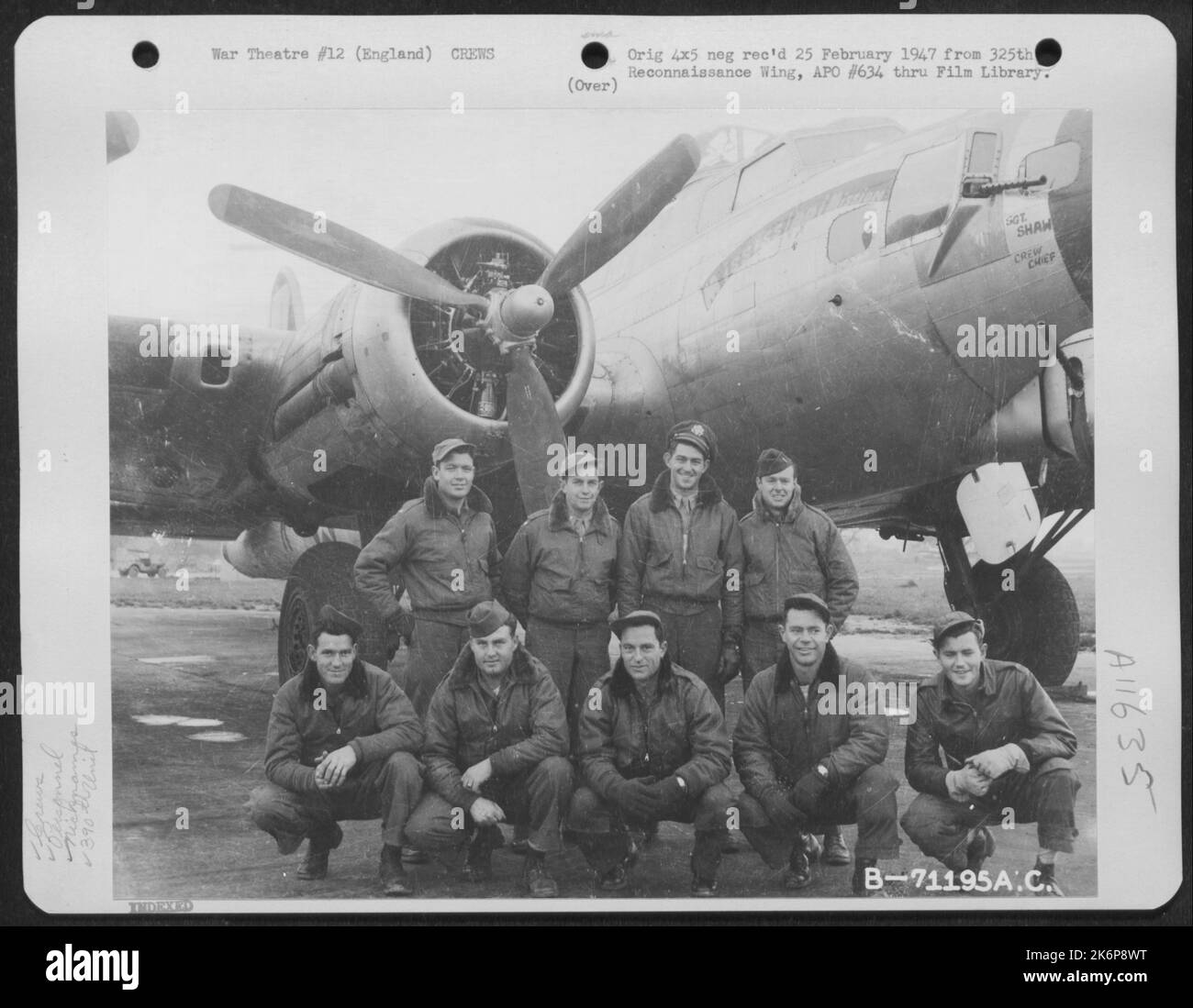 Lt. Johnston And Crew Of The Boeing B-17 