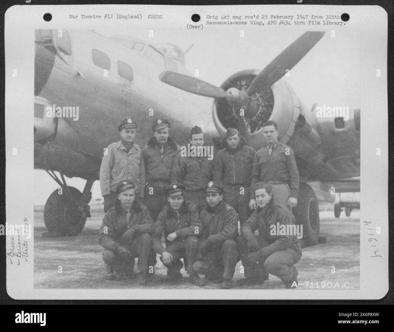 Lt. Mcintee And Crew Of The Boeing B-17 "Flying Fortress" Of The 390Th ...