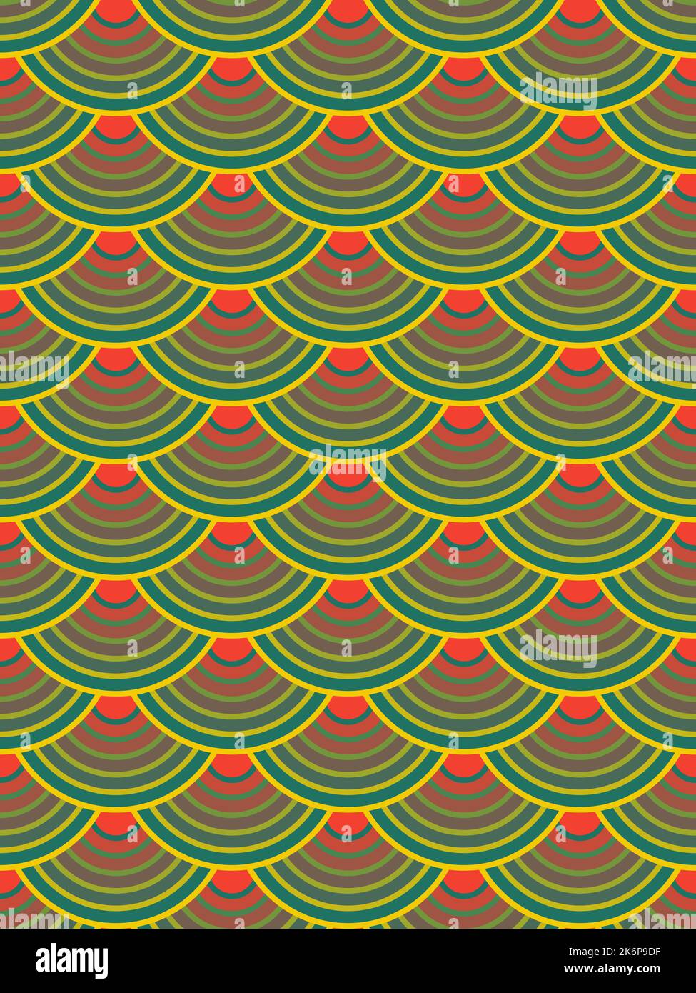 Seigaiha pattern seamless vector texture, downward, ready for desktop