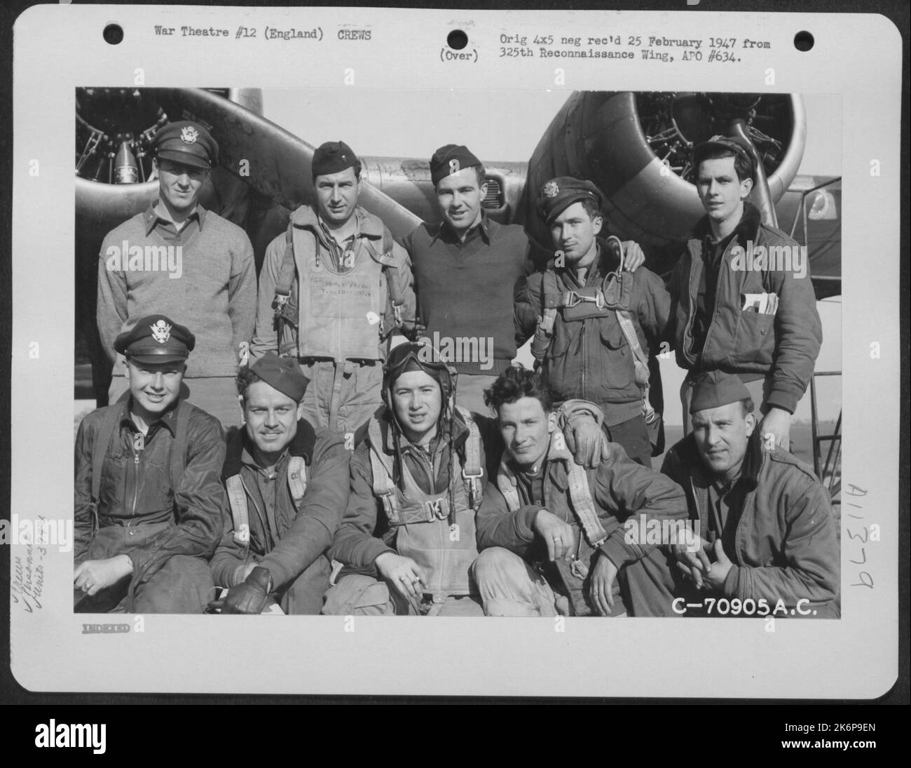 Ltg Rafferty Lt. Rafferty And Crew Of The 379Th Bomb Group Pose In Front Of A Boeing ...