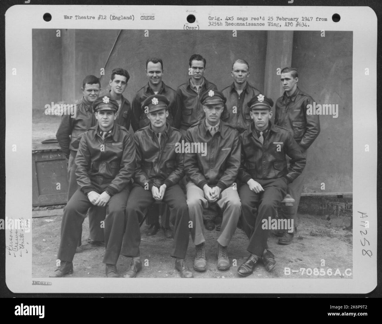 Lt. Paine And Crew Of The 526Th Bomb Squadron, 379Th Bomb Group, Pose ...