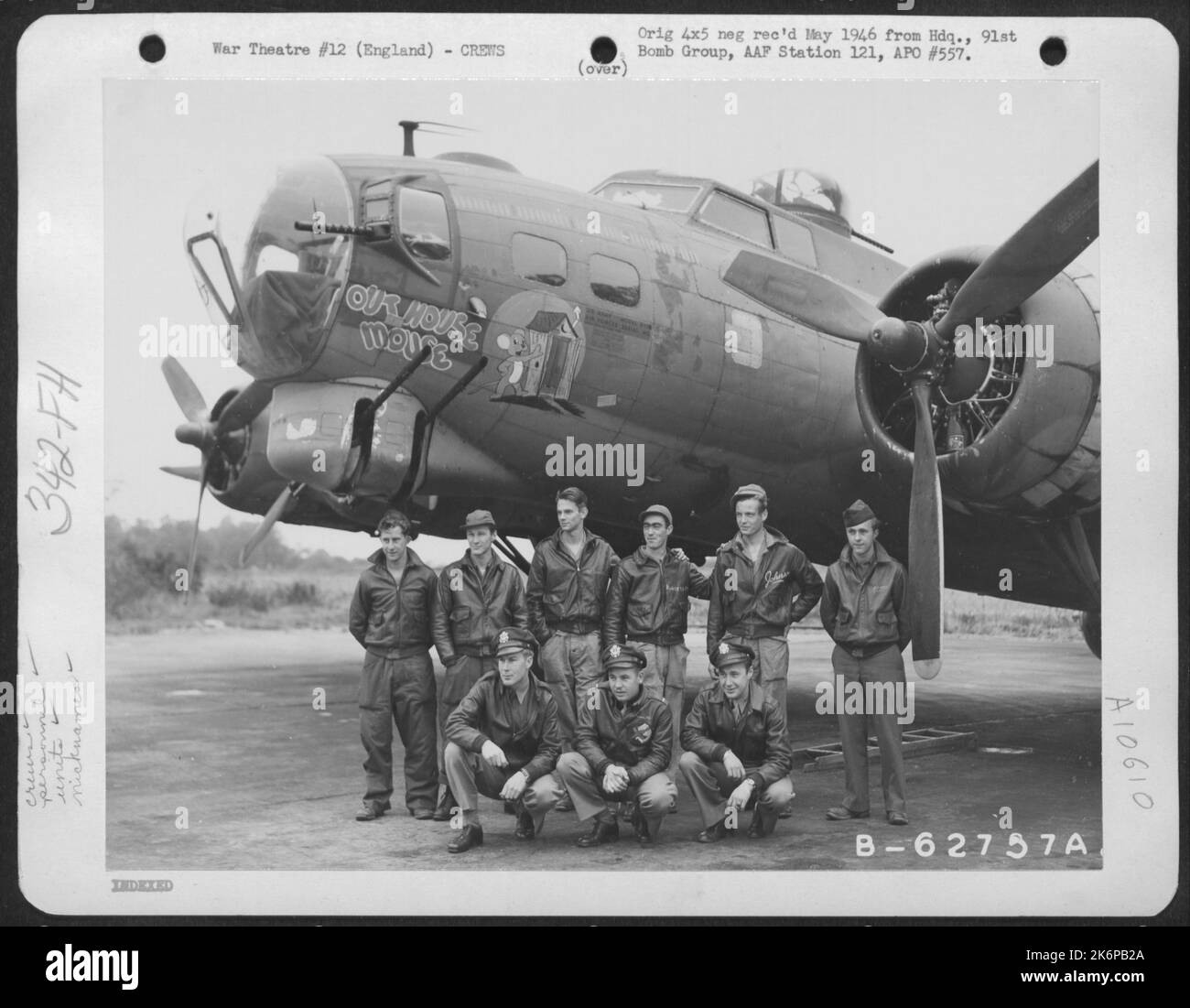Lt. D.L. Luthon And Crew Of The 323Rd Bomb Sq., 91St Bomb Group, 8Th