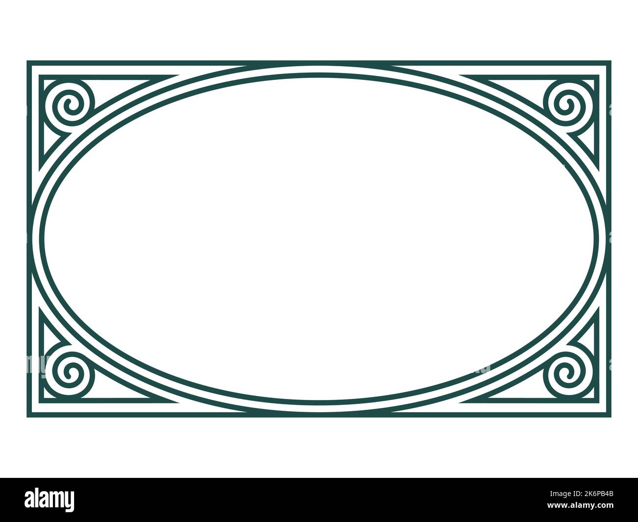 Irish design in vintage, retro style. Frame in the Old Norse Celtic