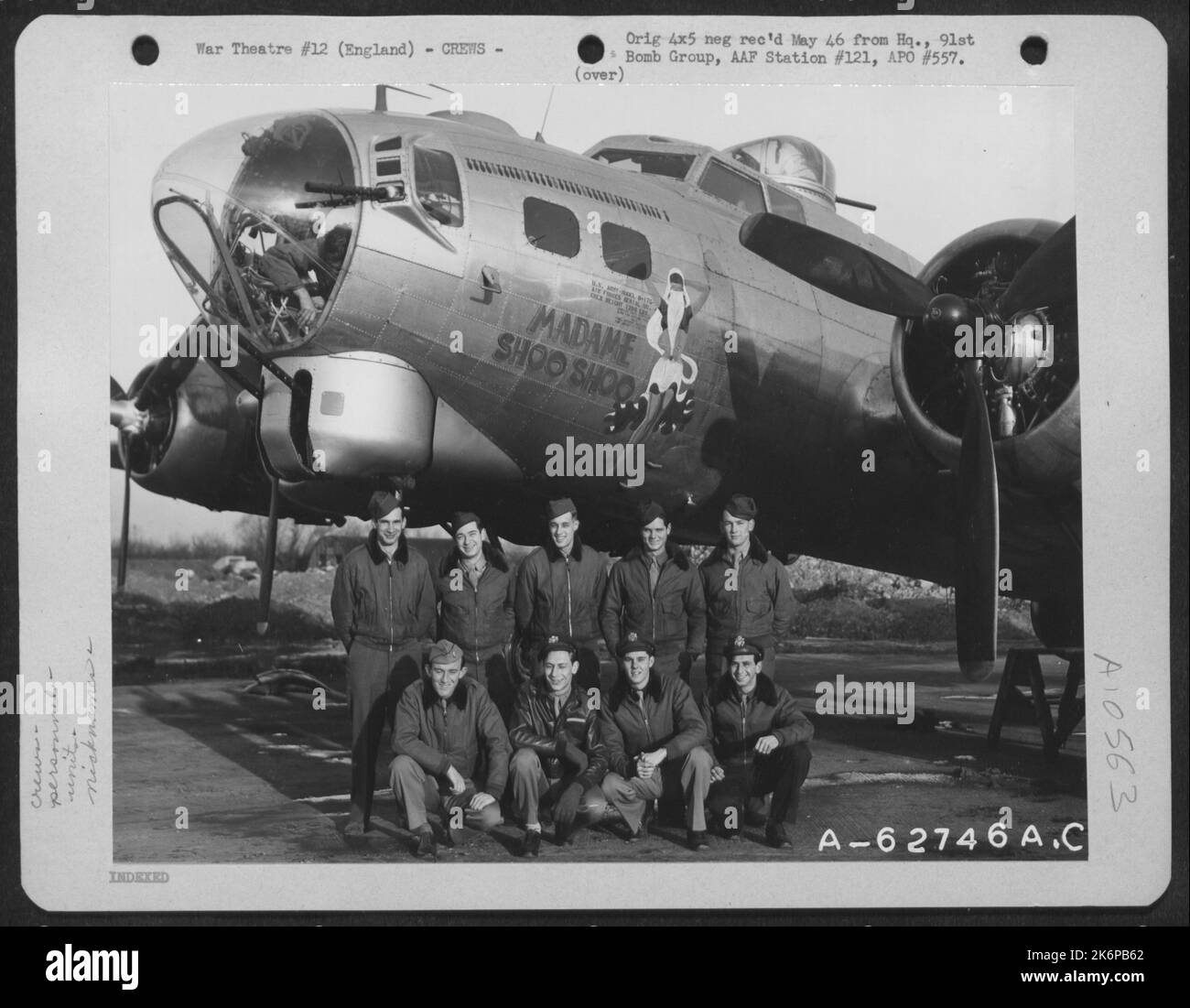 Capt. T.R. Gordon And Crew Of The 322Nd Bomb Sq., 91St Bomb Group, 8Th ...