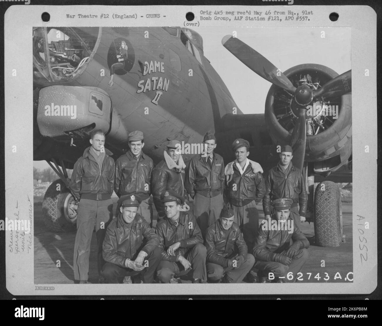 Lt. Boyce And Crew Of The 322Nd Bomb Sq., 91St Bomb Group, 8Th Air ...