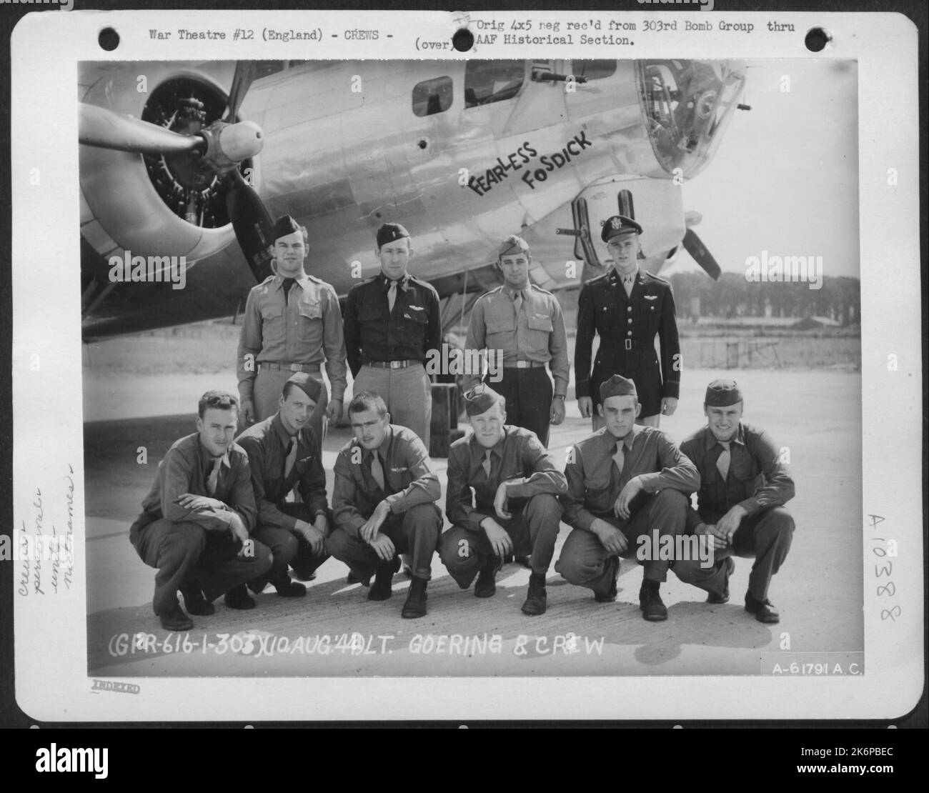 Lt. W. G. Goering And Crew Of The 358Th Bomb Squadron, 303Rd Bomb Group ...