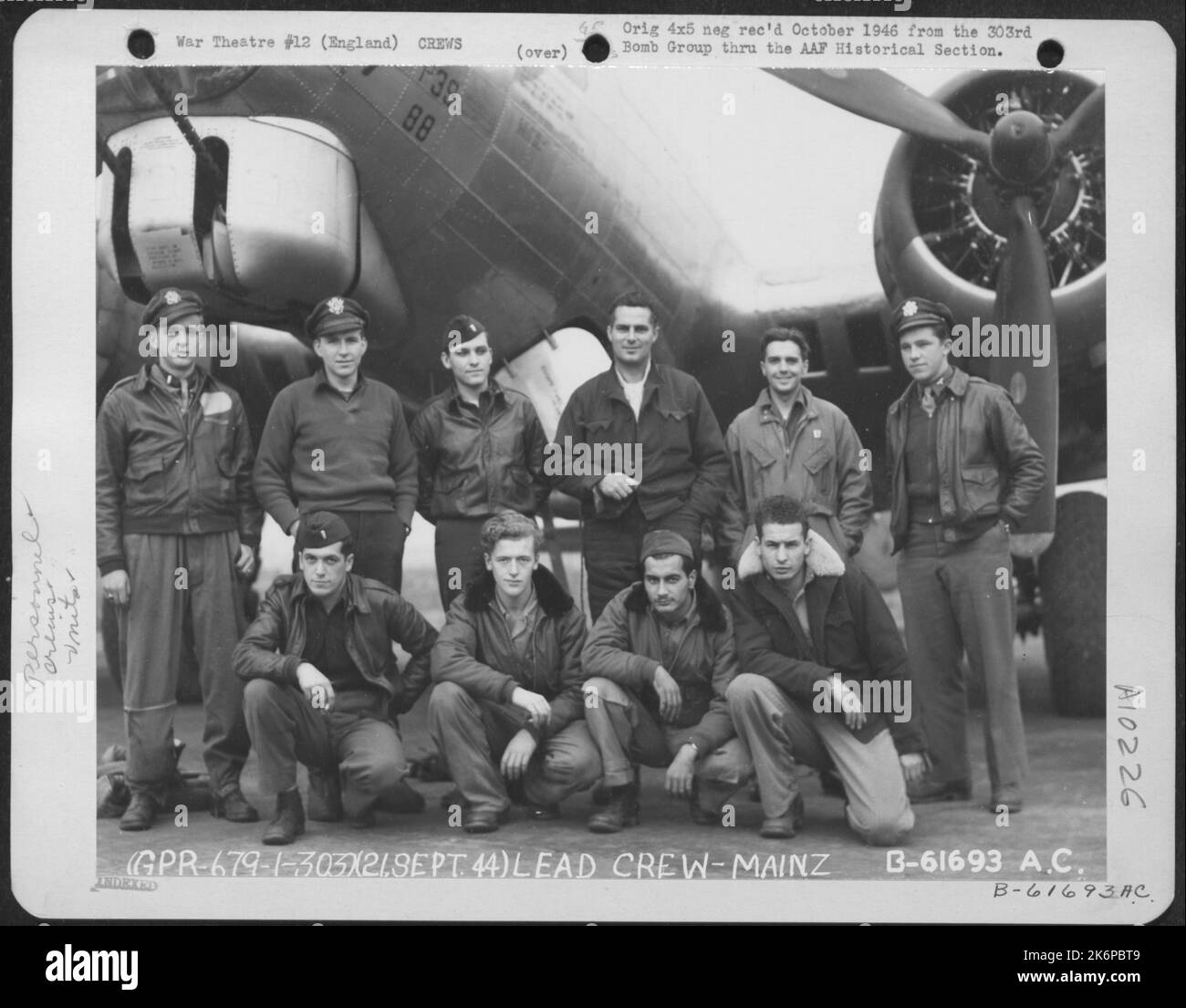 Brigadier General Robert Travis With Lead Crew On Bombing Mission To ...