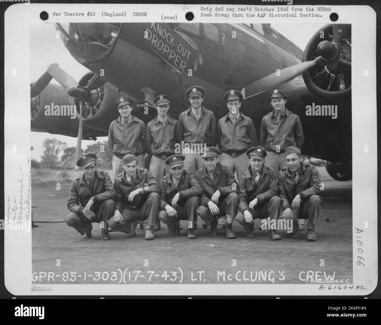 Lt. Mcclung And Crew Of The 359Th Bomb Squadron, 303Rd Bomb Group Based ...