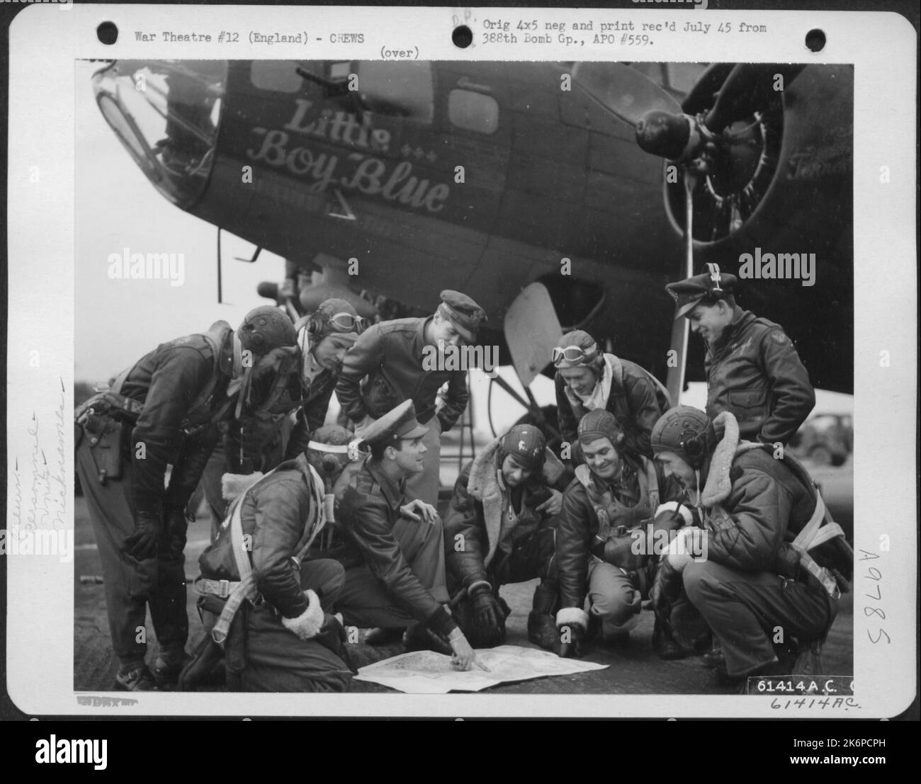 Crew Of The 560Th Bomb Squadron, 88Th Bomb Group, Beside The Boeing B