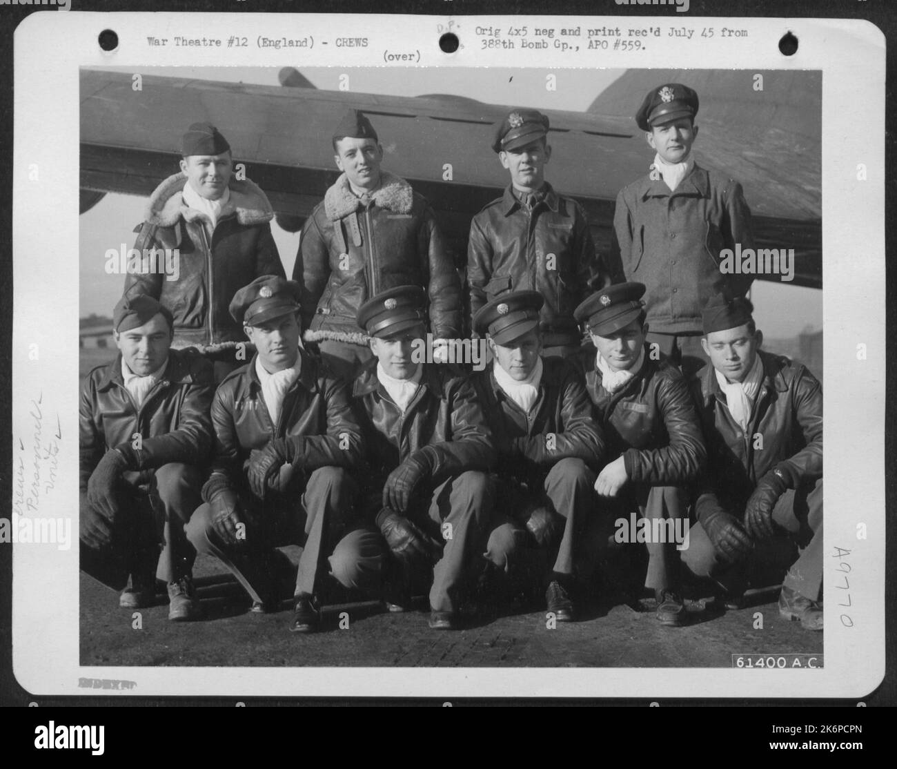 Crew Members Of The 563Rd Bomb Squadron, 388Th Bomb Group, At An ...