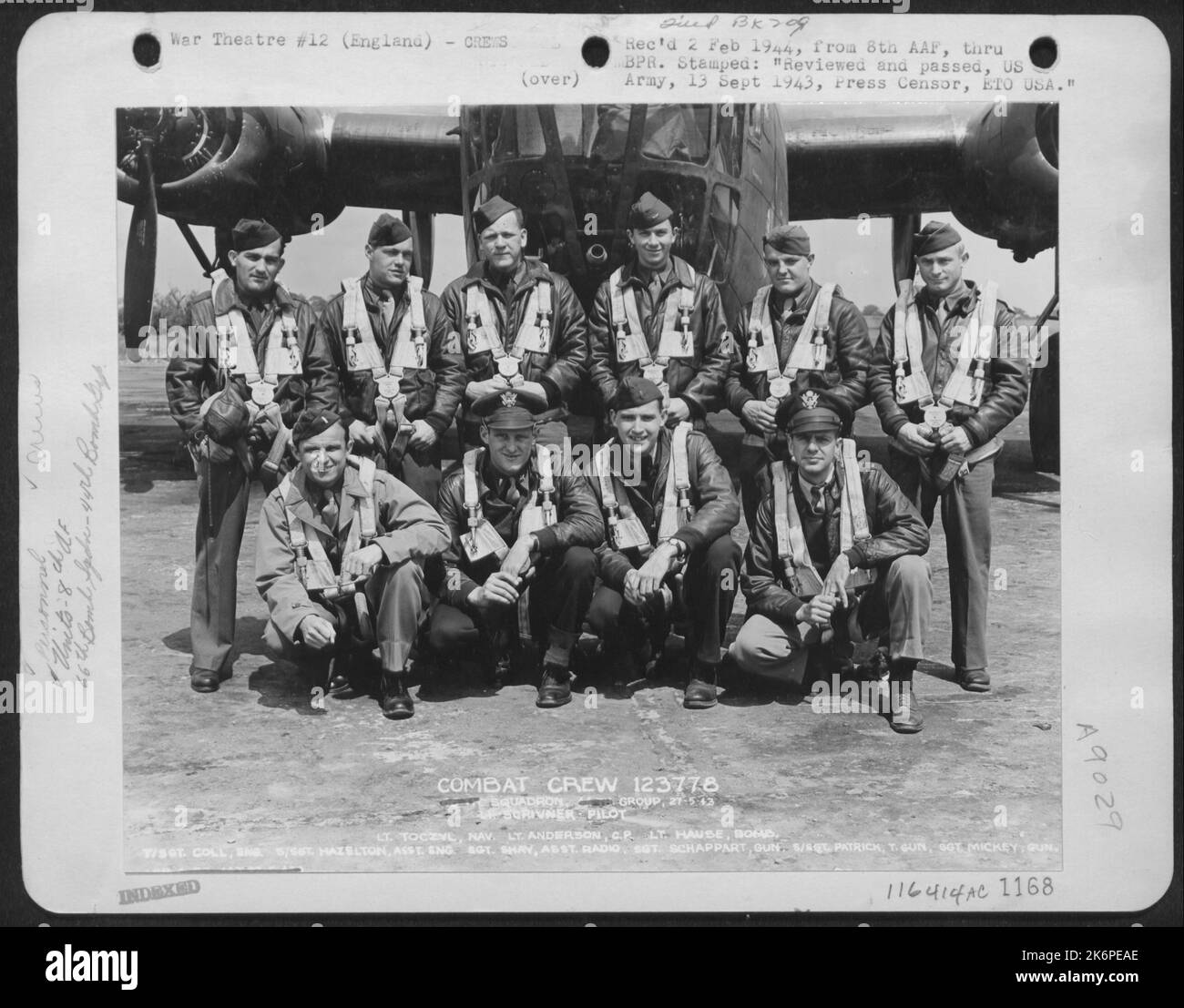 Combat Crew 123778 Bombardment Squadron, Bombardment Group (H) Aaf