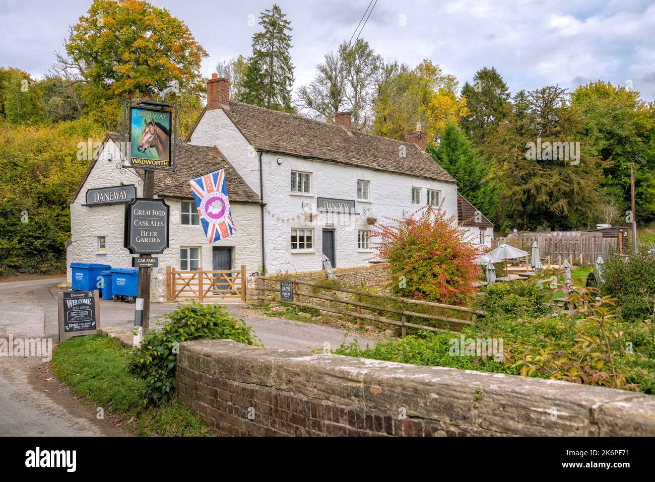 Daneway Inn public house in the village of Sapperton, near Cirencester, The Cotswolds, England, United Kingdom Stock Photo