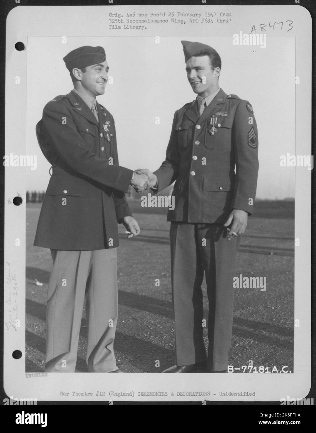 Members Of The 390Th Bomb Group Pose For The Photographer After ...