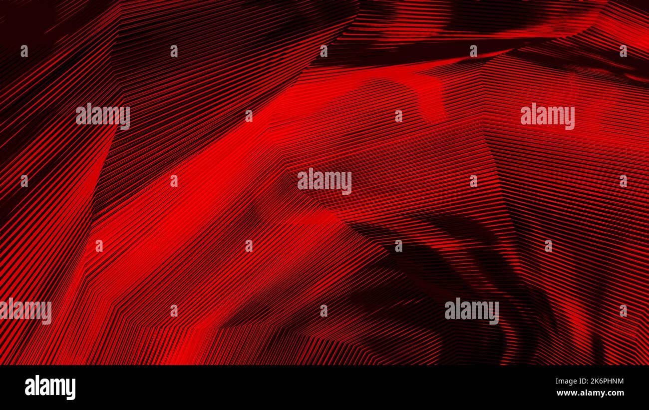 Contrast red geometric shifting lines high tech digital bg - abstract ...