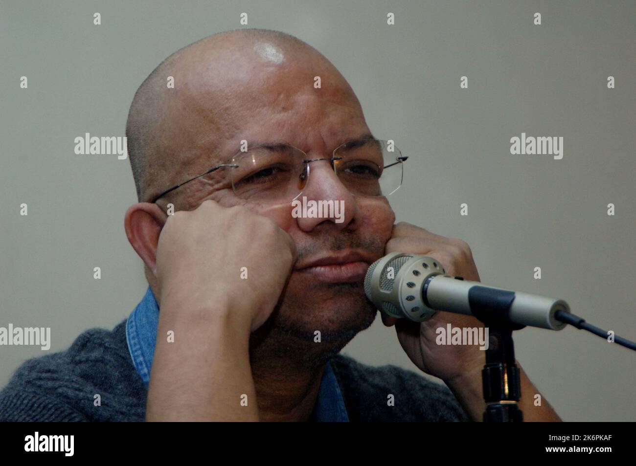 Dhaka, Bangladesh - December 17, 2007: Kabir Suman is an Indian music director, songwriter, singer, composer, politician, and former journalist, Dhaka Stock Photo
