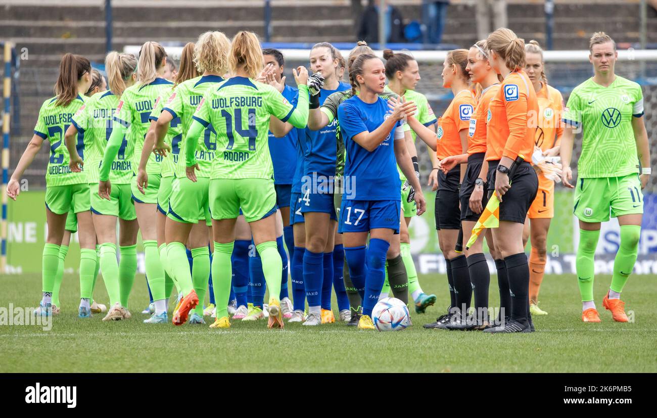 Potsdam, Germany. 15th Oct, 2022. Soccer, Women Bundesliga, Turbine Potsdam VfL Wolfsburg