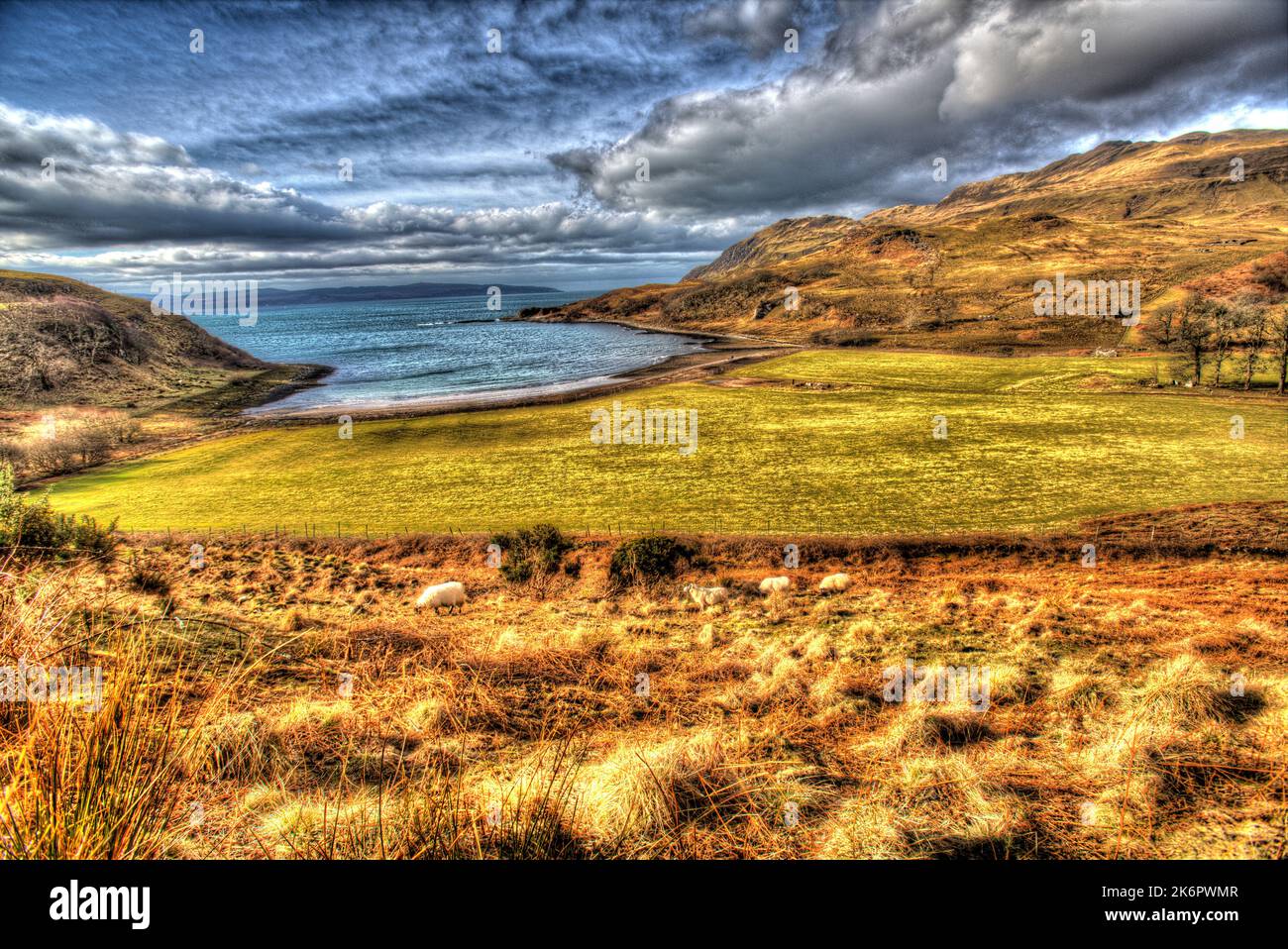 Peninsula of Ardamurchan, Scotland. Artistic view of the Ardamurchan coastline at Camas nan Geall (Bay of the Strangers). Stock Photo