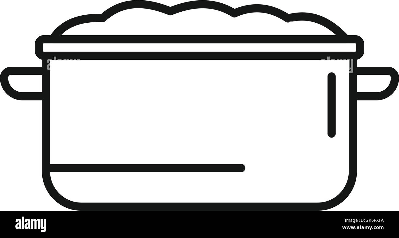 Mash potato dish icon outline vector. Boiled food. Diet nutrition Stock