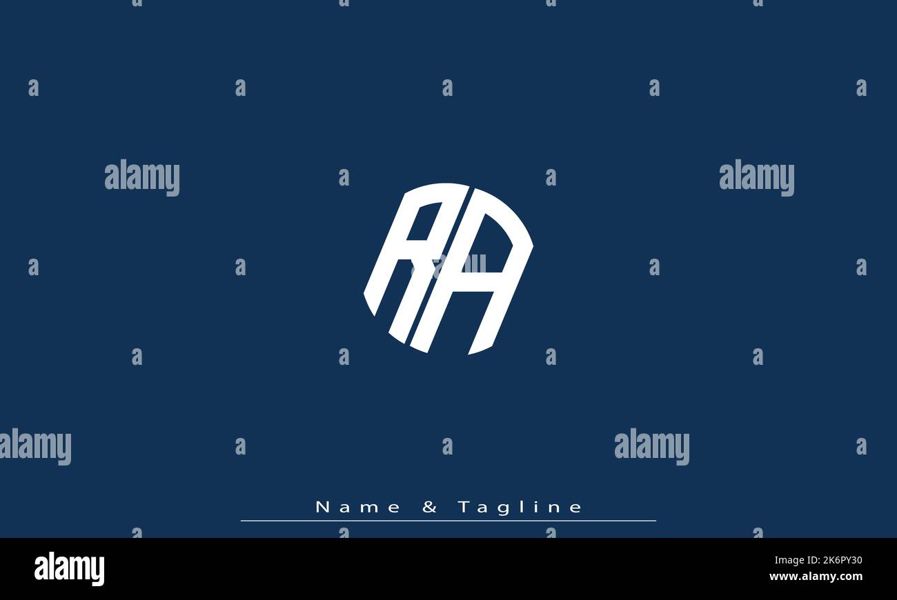 Alphabet letters Initials Monogram logo RA , AR Stock Vector