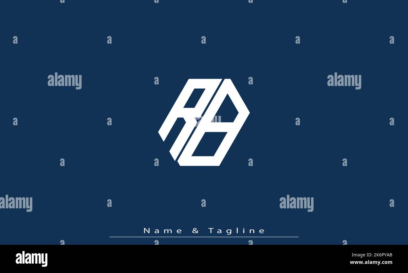 Alphabet letters Initials Monogram logo RB , BR Stock Vector