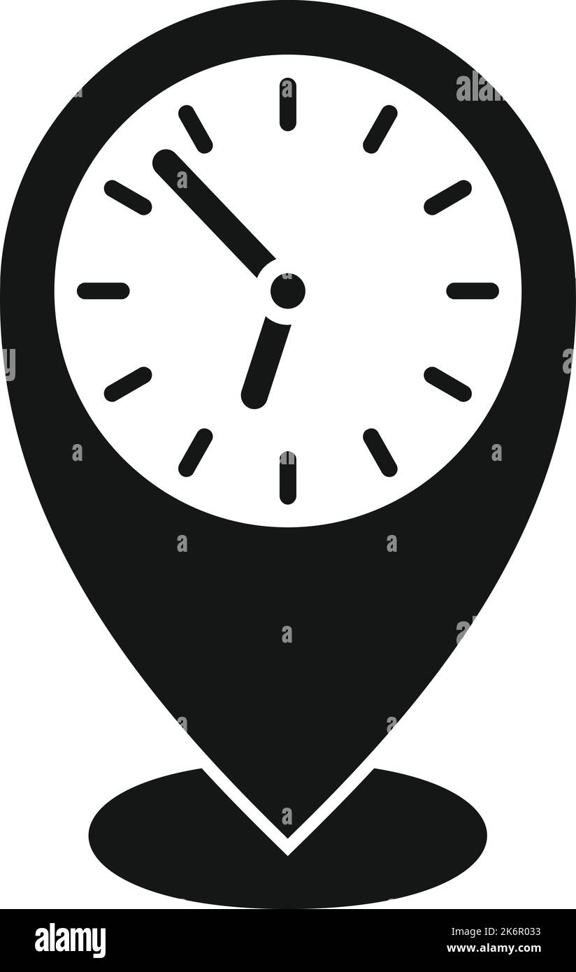Work hour location icon simple vector flexible people office time