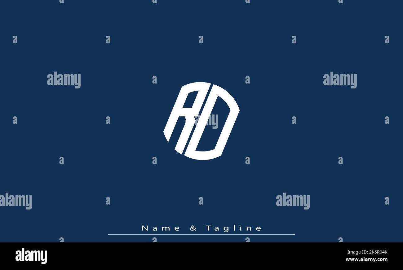 Alphabet letters Initials Monogram logo RD , DR Stock Vector