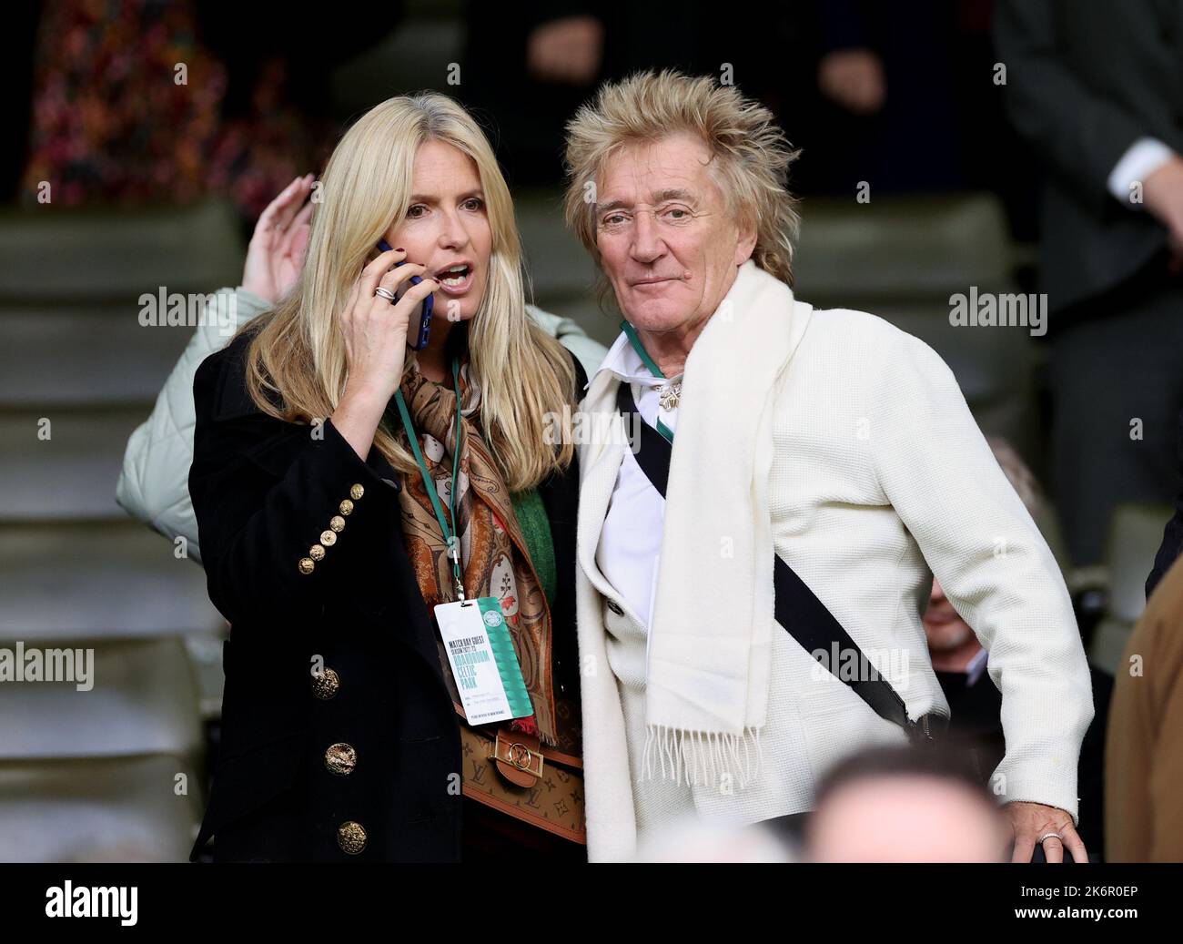 Celtic fan Rod Stewart with his wife Penny Lancaster during the cinch ...