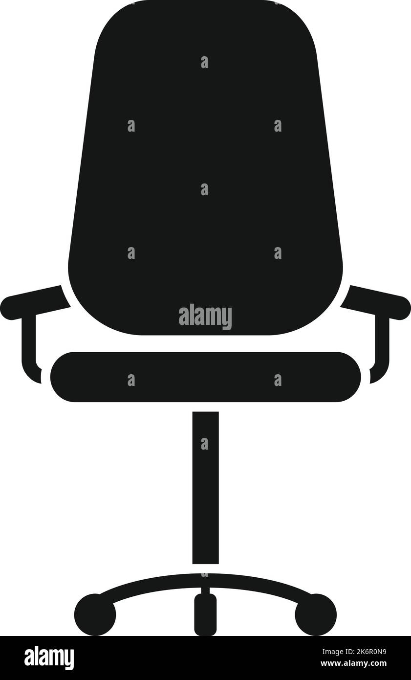 Work chair icon simple vector office time individual worker stock