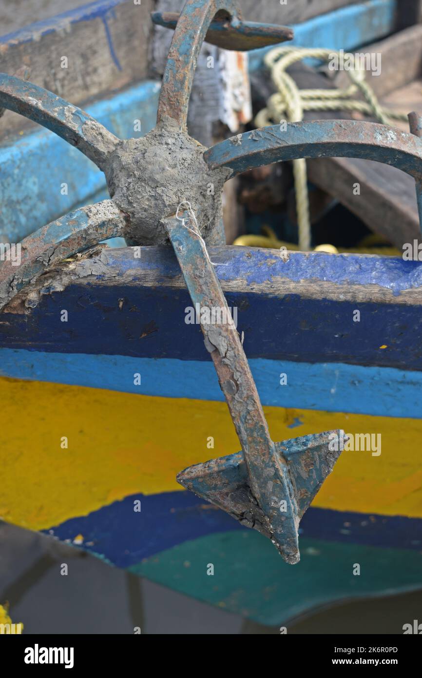 old rustic anchor Stock Photo Alamy