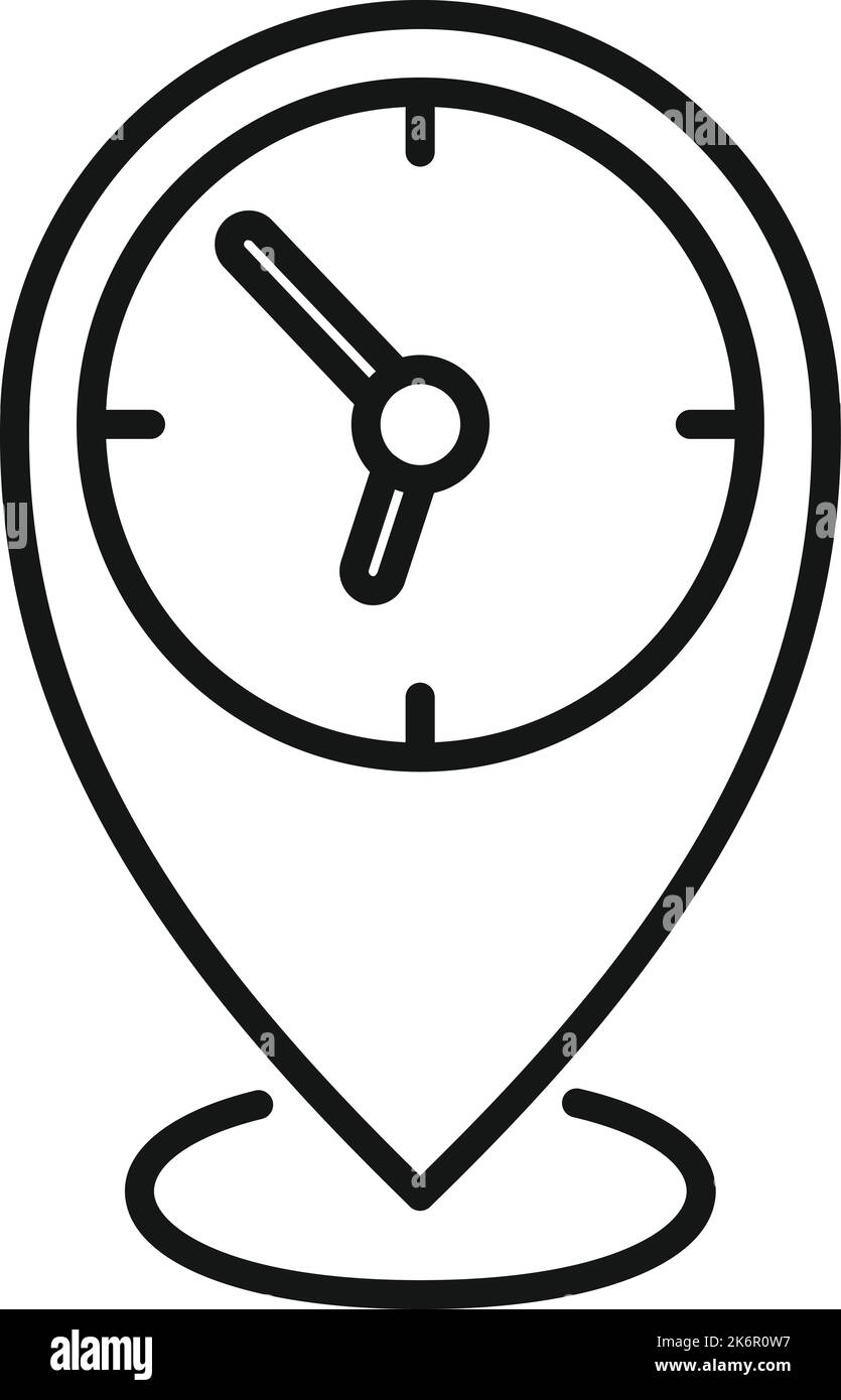 Work hour location icon outline vector. Flexible people. Office time ...
