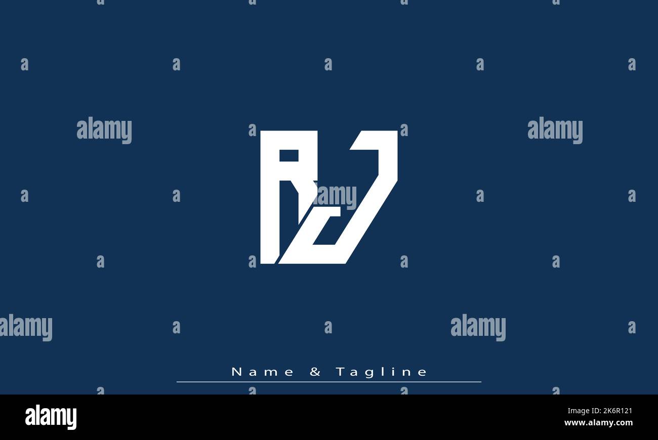 Alphabet letters Initials Monogram logo RJ , JR Stock Vector Image ...