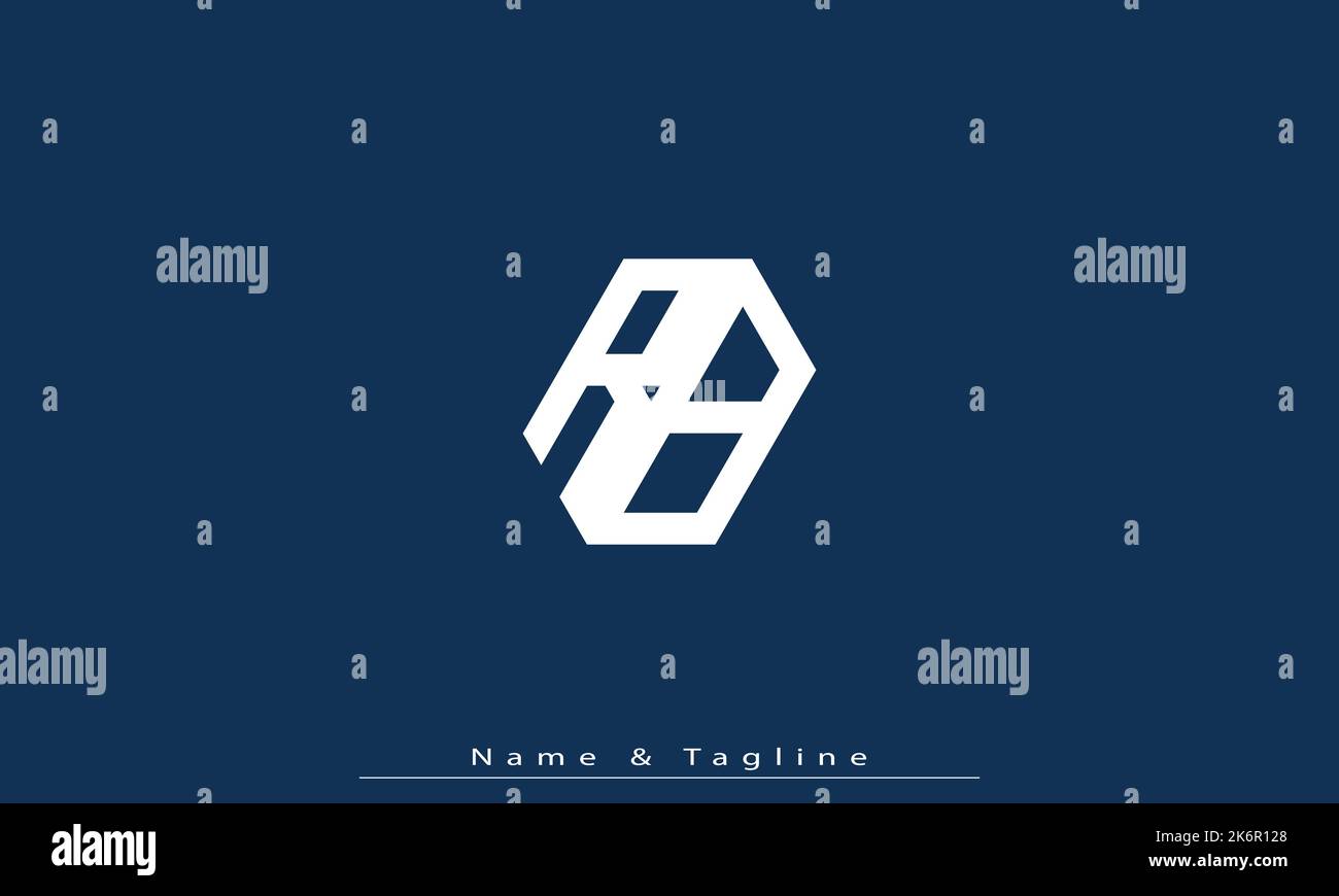 Alphabet letters Initials Monogram logo RB , BR Stock Vector