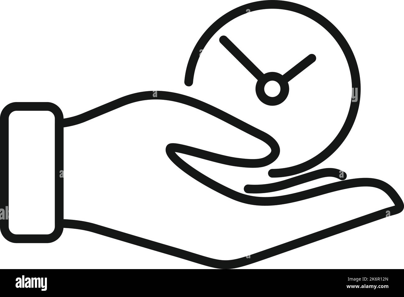 Keep work hour icon outline vector. Office time. Flex worker Stock Vector