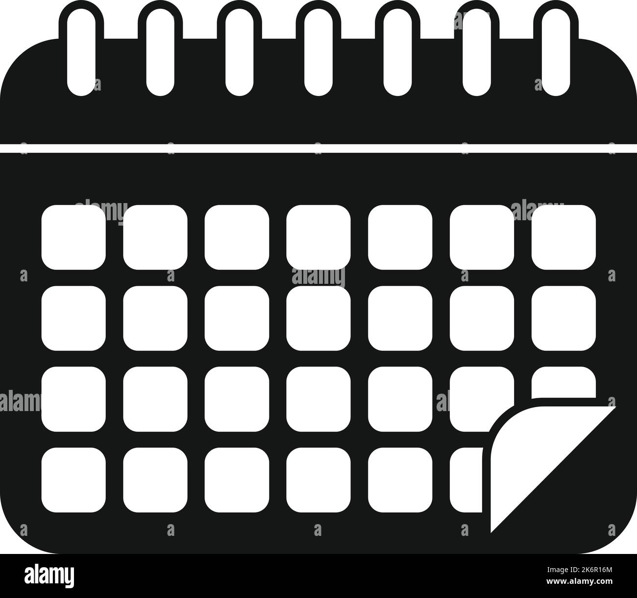 Work calendar icon simple vector office time clock hour stock vector