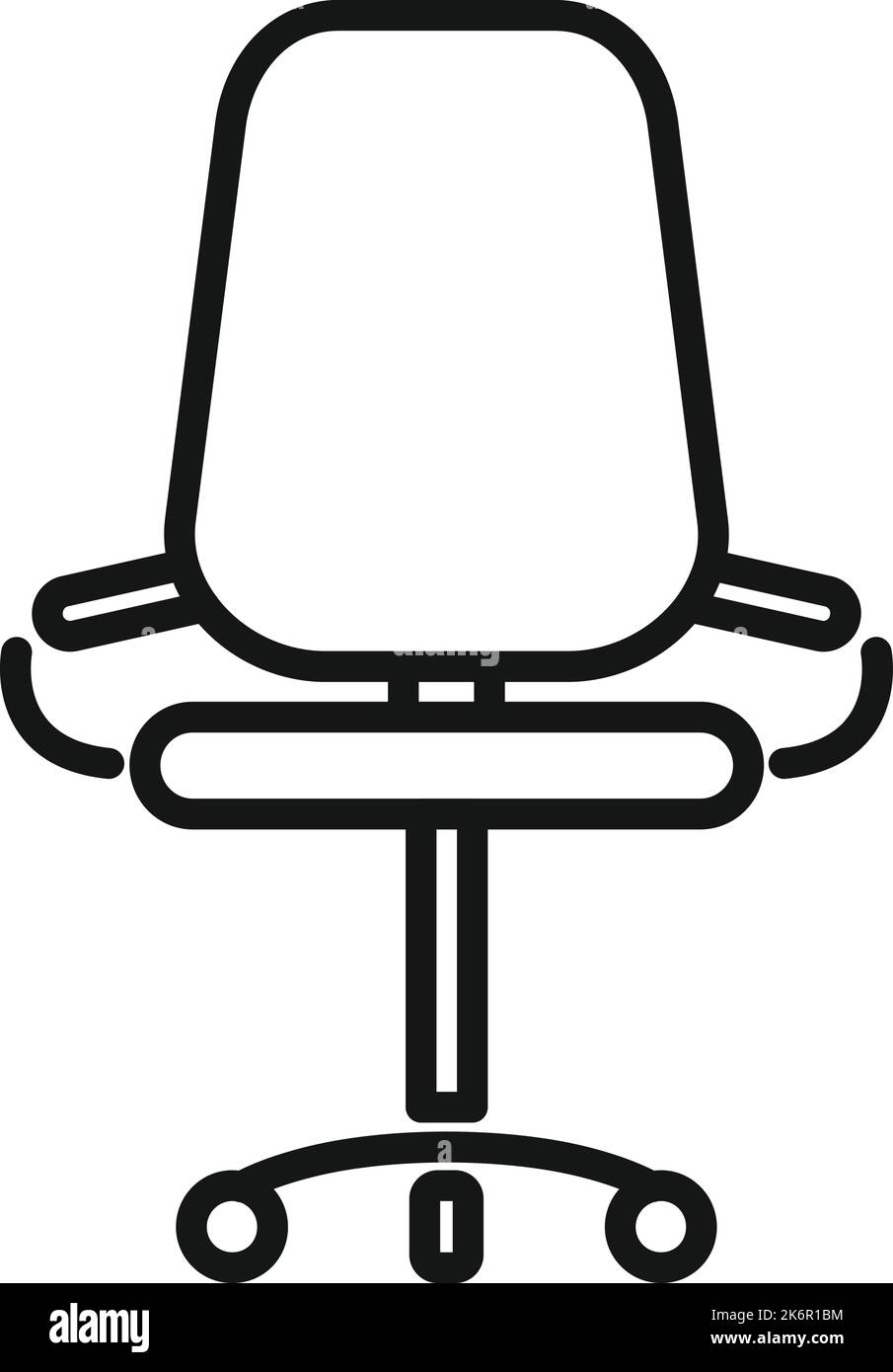 Work chair icon outline vector office time individual worker stock
