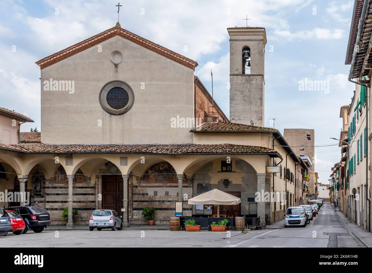 Convent and church of San Francesco in the historic center of Figline Valdarno, Florence, Italy Stock Photo