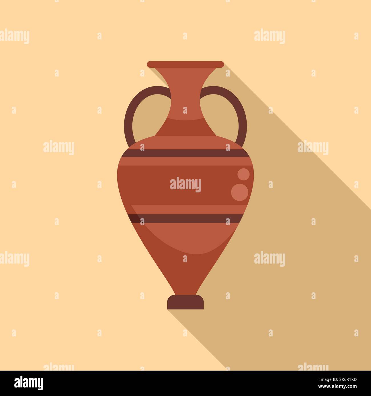 Wine amphora icon flat vector. Vase pot. Old craft Stock Vector