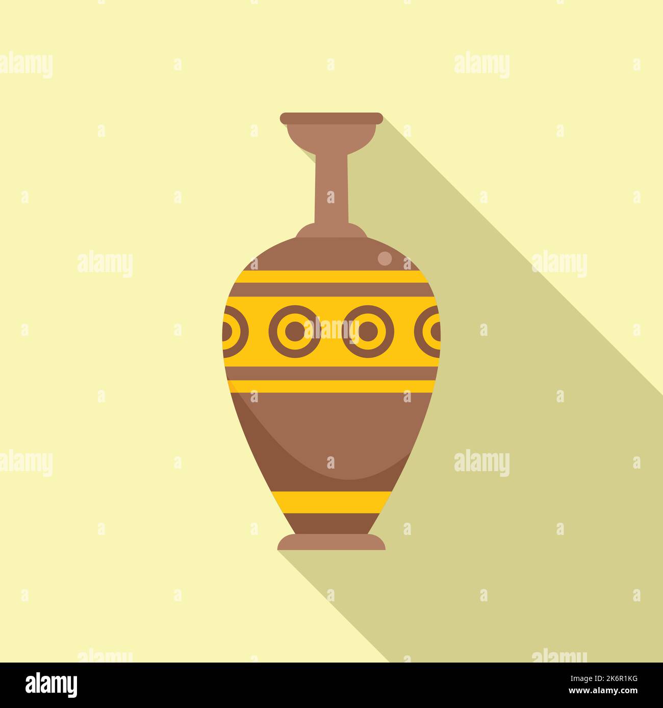 Urn icon flat vector. Vase pot. Old pottery Stock Vector