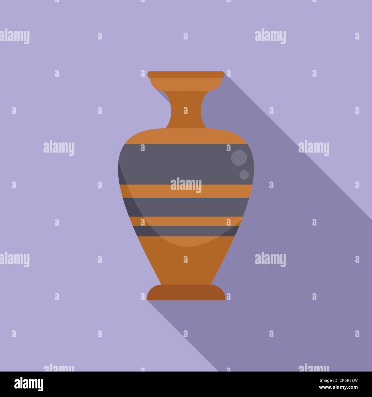 Jug amphora icon flat vector. Vase pot. Old pottery Stock Vector Image ...