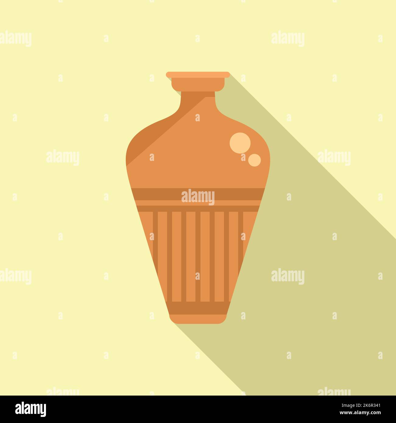 Painting amphora icon flat vector. Vase pot. Ceramic vessel Stock