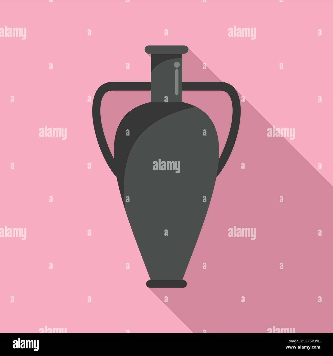 Athens amphora icon flat vector. Vase pot. Shape old Stock Vector Image ...