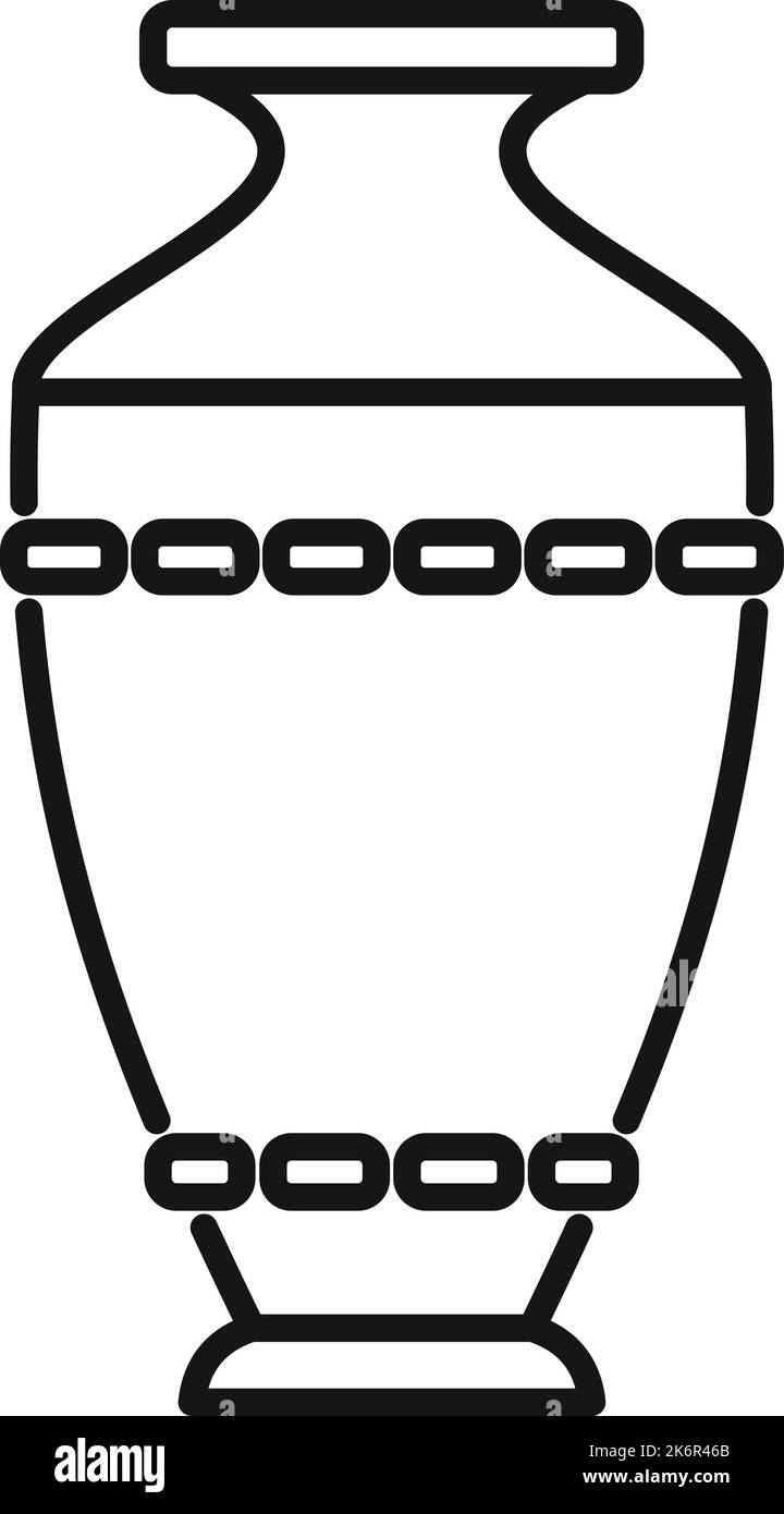 Exhibition amphora icon outline vector. Ancient vase. Ceramic vessel