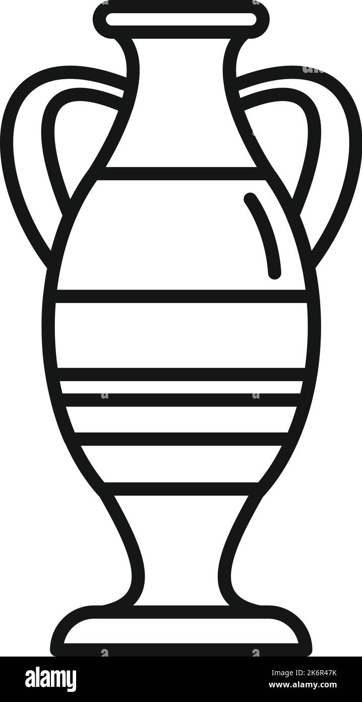 Water amphora icon outline vector. Vase pot. Old pottery Stock Vector
