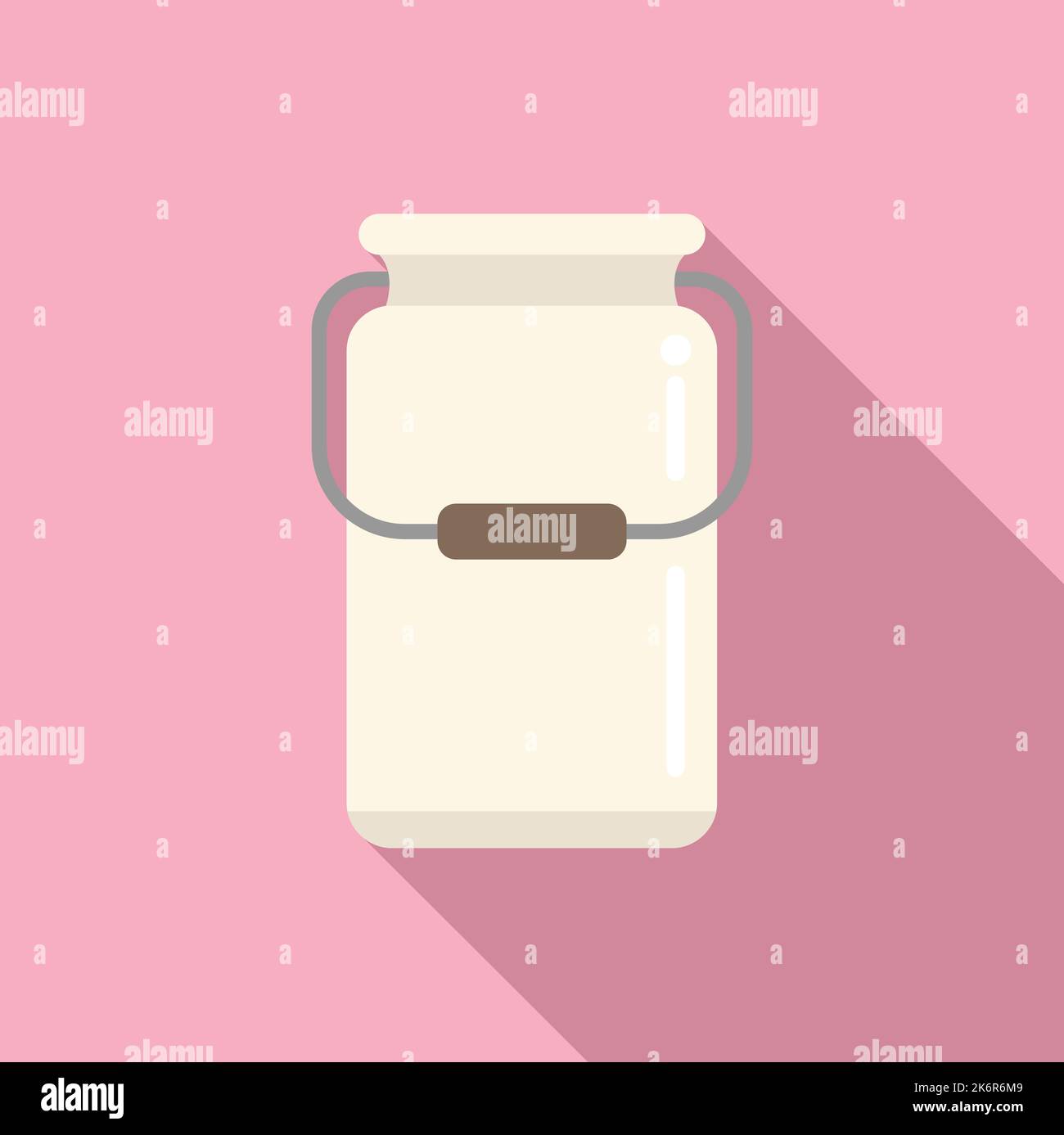 Milk pot icon flat vector. Food production. Butter process Stock Vector ...