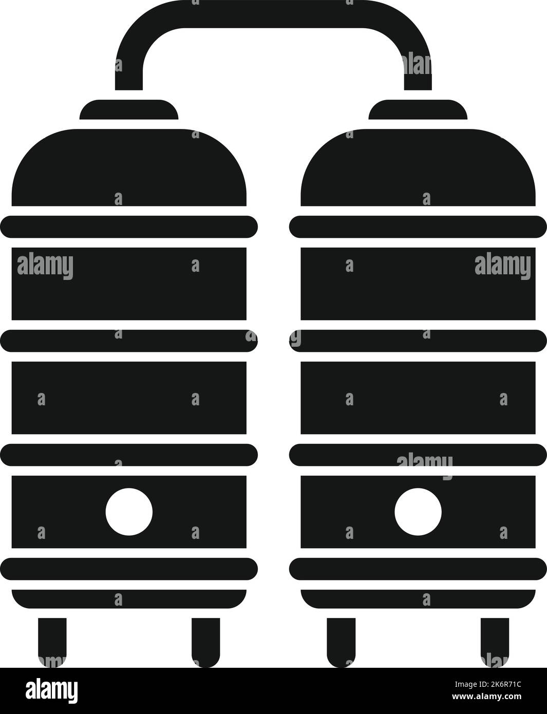 Factory tanks icon simple vector. Milk cheese. Dairy product Stock