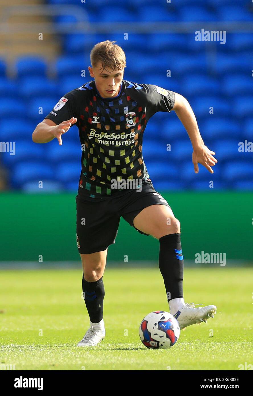 Coventry City's Callum Doyle during the Sky Bet Championship match at Cardiff City Stadium, Cardiff. Picture date: Saturday October 15, 2022. Stock Photo