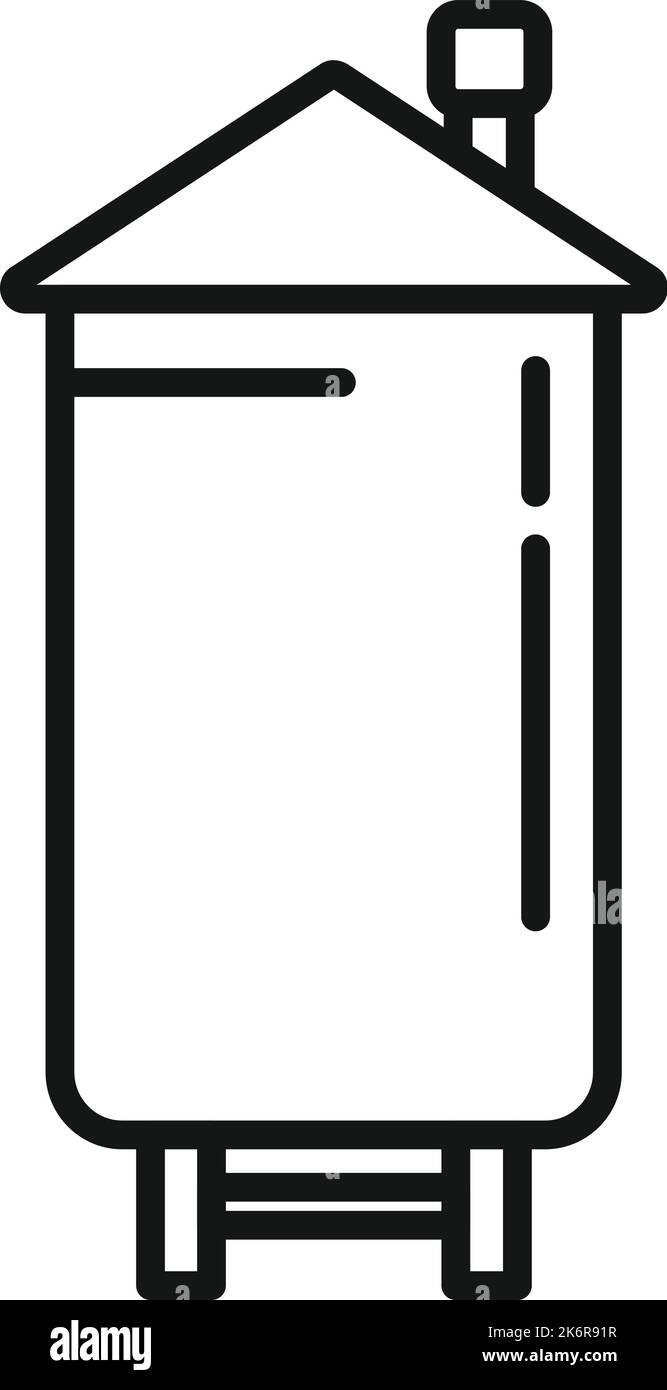 Factory icon outline vector. Cheese production. Cow food Stock Vector ...