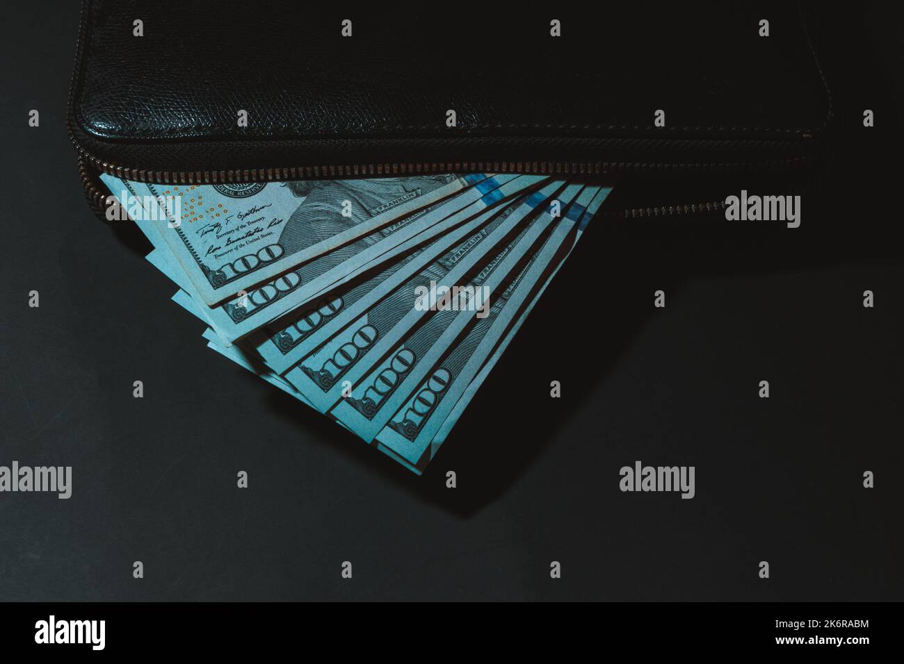 100 US dollars, 100 US dollars banknote with wallet, Wallpaper business