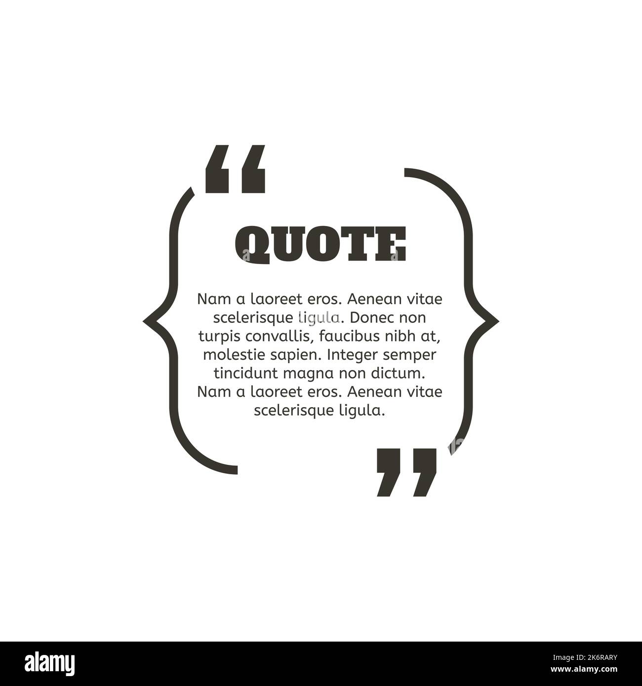 Talk bubble quotation frame. Quote card creative template. Vector
