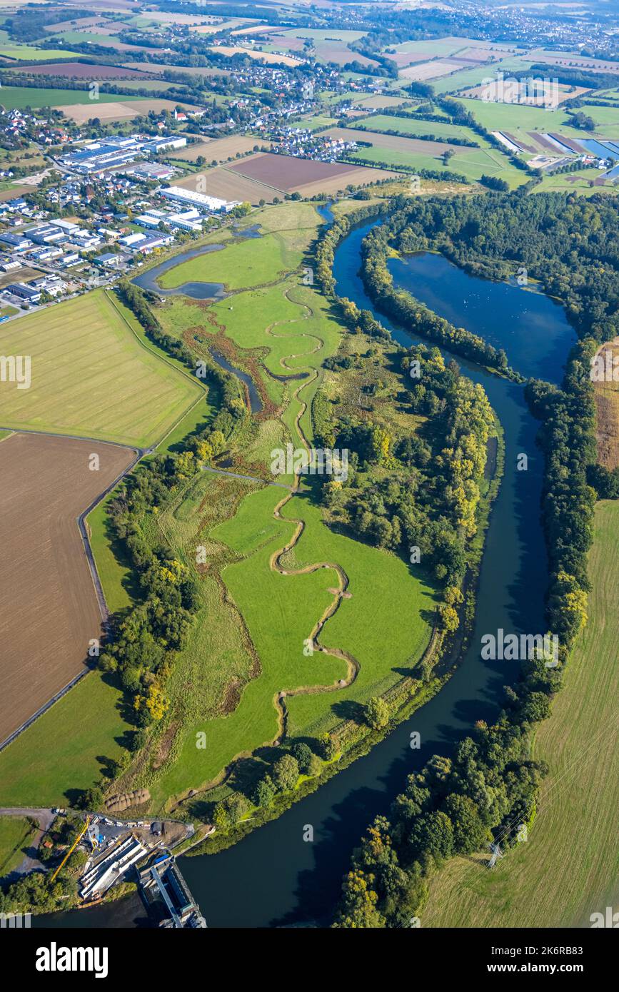 Luftbild, Naturschutzgebiet Auf dem Stein, Kiebitzwiese und Biotop